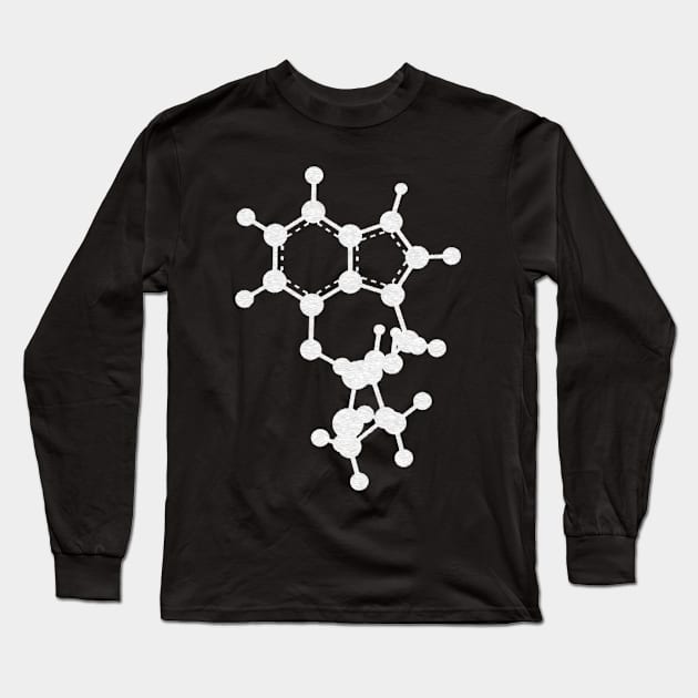 Psilocybin Molecule Long Sleeve T-Shirt by ChemECool